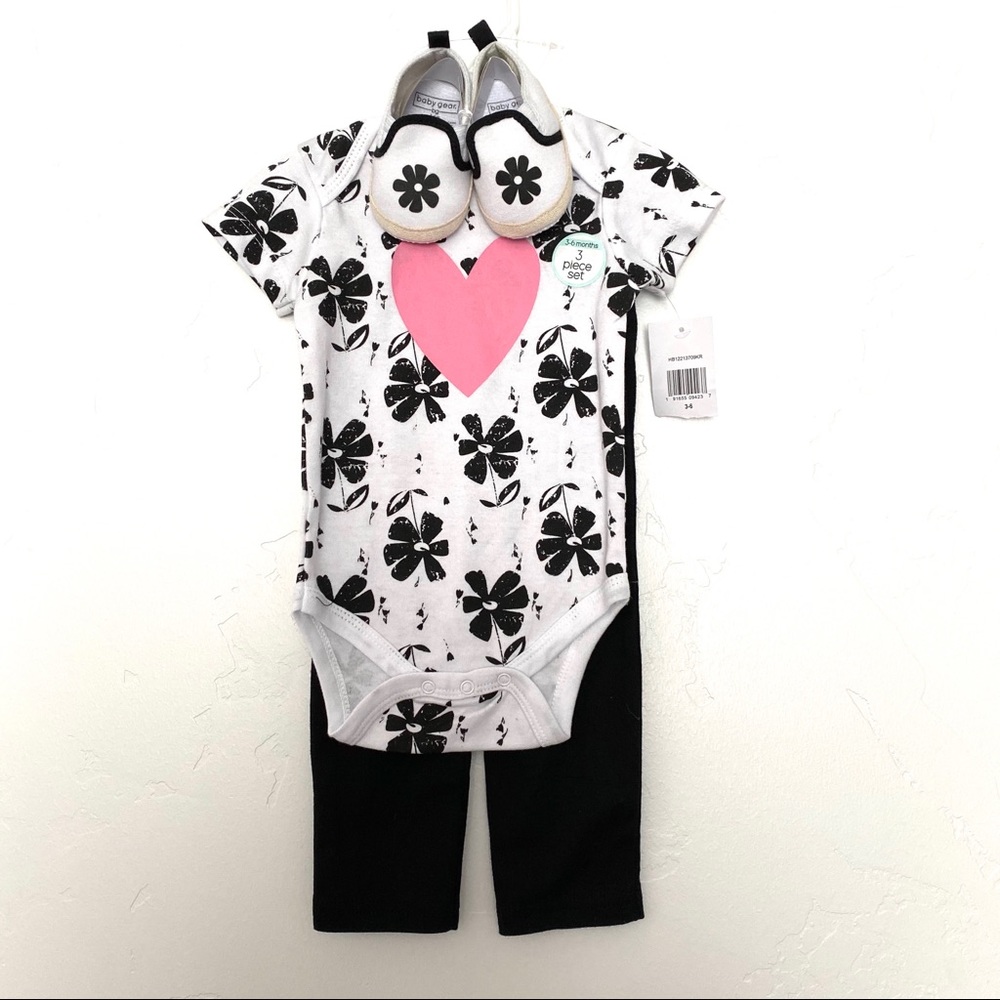 Baby Girl 3-6 Month Outfit with Shoes